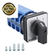 Baomain Rotary Changeover Switch,63A 63A, Black,Silvery,Blue 