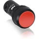 1PK ABB CP1-10R-01 Pushbutton Switch, Non-Illum, Flush, Black Plastic Bezel