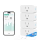 AiSeek Tuya Smart Plug,Mini with Energy Monitoring,Pro Series 15A White 