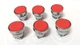 Lot of 6 pcs. Schneider ZB4BA4 Red Metal Pushbutton Head &Oslash;22 Spring Return