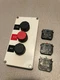 FOR/STOP/REV Momentary Pushbutton Station with 2 NO and 1 NC Contact Blocks