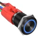 APIELE 16Mm Latching Push Button Switch 12V DC on off Black Shell with LED Angel