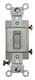 Leviton 54503-2GY Gray Thermoplastic 15A Toggle Framed 3-Way AC Quiet Switch