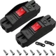 2 Pieces 20A Heavy Duty Inline Cord Switch Black On/Off Rocker Red LED