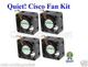 Set of 4x Quiet fans for Cisco SG300-52P SG300-52MP Low Noise 18dBA Sunon fan