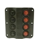 Seachoice 12321 LED 12V 4-Switch Distibution Panel, Pre-Wired, Boat Panel Mount