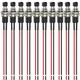 Gebildet 3V-6V-12V-24V-230V/1A 10pcs 7mm Black Prewired Mini Momentary Push B...