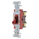 BRYANT 4901BRED Wall Switch,20A,Red,1-Pole Type,Toggle 52HE60