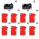 Swpeet 10Pcs V-156-1C25 Micro Limit Switch Long Hinge Roller V-156-1C25, Red Swpeet 10Pcs V-156-1C25 Micro Limit Switch Long Hinge Roller V-156-1C25, Red