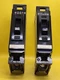 LOT OF 2 - GENERAL ELECTRIC TEF113020 1 POLE 20A 277V CIRCUIT BREAKER [1RE1]