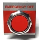 GENERAL ELECTRIC CR104PBG00R1 RED Flush Head Emergency OFF Pushbutton with LEGEN
