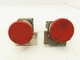 Rees 50703N0 Red Flat Emergency Push/Pull Button w/Padlock 30mm Lot of 2