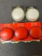 Sprecher+Schuh D7-D0C 3 Red E-Stop Active + 2 White Low Battery Buttons Lot of 5