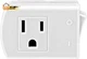 1470-W 15 Amp, 125-Volt AC 3-Wire Grounded Switch Tap with ON/OFF Button, White