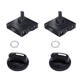 Taiss 2PCS Rotary Switch 13A-125V/10A-250V, 4 Position 3 A-Type switch, black 