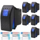 KEING Waterproof Rocker Switch Toggle - ON/Off Blue LED Light - 12V 20Amp 24V...