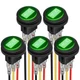 Daiertek round Toggle Switch Green LED [UL Listed] 12V 20A Waterproof Rocker