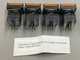 Lot of 4 Idec LB3L-M1T64A 16mm Illuminated Amber Pushbuttons (B621)