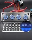 IZTOSS 4 Gang Aluminum Marine Rocker Switch Panel - Pre-Wired with Blue LED I...