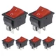 VEXUNGA 6pcs KCD4 Lighted Rocker Switch 20A 125V AC 16A 250V Red Light...