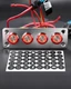 IZTOSS 4 Gang Aluminum Marine Rocker Switch Panel - Pre-Wired with Red LED Indic