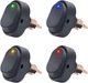 Twidec/4Pcs LED Lighted Rocker Switch Toggle 12V 30A SPST 3 Pin On-Off 4 Colour