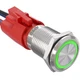 APIELE 16mm Latching Push Button Switch 12V LED Angel Eye with Wire Socket Plug