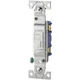 Eaton Wiring Devices 1301-7W Series Toggle Switch, White, 15 A, 120 V, 4.2 in L