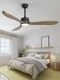 VACILL Ceiling Fans with Lights and Remote, 52inch Amber Wood Fan, 6 Speeds S...