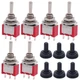 Twidec/6Pcs Mini Momentary Toggle Switch SPDT 3 Position 3 3Pin（ON)-OFF-(ON) 