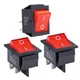 APIELE 3Pcs 2 Position Rocker Toggle Switch ON/Off AC 125V/20A 250V/16A Red