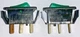 RUSSENBERGER ROCKER SWITCH, 6AJ85, ON/OFF, GREEN, 28 V, 15 A, LOT OF 2**