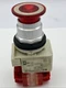 Square D 9001KR8P1RH25 SCHNEIDER ILLUMINATED KM1 RED PUSH PULL ESTOP ILLUMINATED