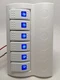 Pactrade Marine White Switch Panel Circuit Breaker 6 Gang Blue LED Rocker