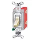 Hubbell Wiring Device-Kellems Hbl1221i Wall Toggle Switch, Single Pole, 20A