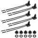 5Pcs 12V Waterproof Push-Button On-Off Switch with 4" Leads for Motorcycle/Auto