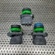 SCHNEIDER ELECTRIC ZBE-101, ZBE-102, & ZBV-B6 Contact Blocks w/ Buttons LOT OF 4