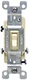 Leviton 1453-2WM 15 Amp, 120 Volt, Toggle Framed 3-Way AC Quiet Switch,...