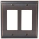 Amerock 1906991 Bronze Candler Double Rocker Switch Plate