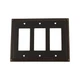 Nostalgic Warehouse ROP_SWPLT_R3 Bronze Rope Triple Rocker / Gfi Wall Plate