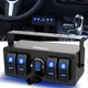 Nilight 4 Gang Rocker Switch Box 12V SPST ON Off Switch QC 3.0 USB Charger Vo...