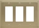Amerock BP36520 Gold Mulholland Triple Rocker / Gfi Outlet Wall Plate
