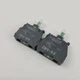 Lot of 2 Telemecanique ZBV-G3 Green LED Light 110/120VAC - USED