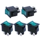 mxuteuk 5pcs AC110/120V Lighted Rocker Switch 4 Pin LED Green ON-OFF,
