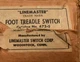Linemaster Duplex Foot Treadle Switch Cat No. 475-S Woodstock, Conn. New NOS