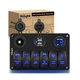 Nilight 6 Gang Rocker Switch Panel Laser Etched Aluminum Light ... Fast USA SHIP