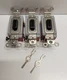 LOT OF 3 NEW OLD STOCK! HUBBELL 20A 120/277V 1-POLE LOCK SWITCHES HBL1221L