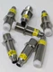 Lot Of 7 Used Banner M18GRY2PQ EZ-LIGHT In-Line Indicator 18mm Metal Housing 