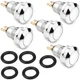Clyxgs Metal Momentary Push Button Switch Waterproof Silver Point 8mm