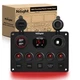 Nilight 5 Gang Rocker Switch Panel Dual USB Charger Voltmeter 12V Outlet